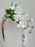 Artificial Jasmine Hanging Silk Flowers | Wedding & Home Decor Artificial Hanging Flowers QXL White 1pc