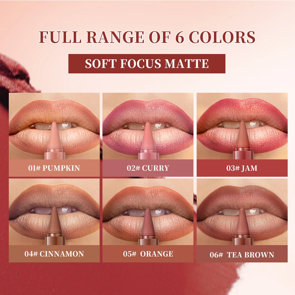 QIBEST Matte Nude Lip Liner | Waterproof Long-Lasting Lip Stain Matte Lip Liner QXL