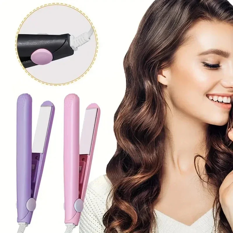 vvocci Mini Ceramic Hair Straightener & Bangs Curler Clip Mini Hair Straightener QXL