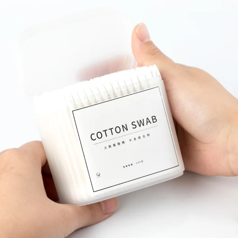 200-Count Double-Tip Cotton Swabs | Paper Stick Makeup Buds Cotton Swabs QXL