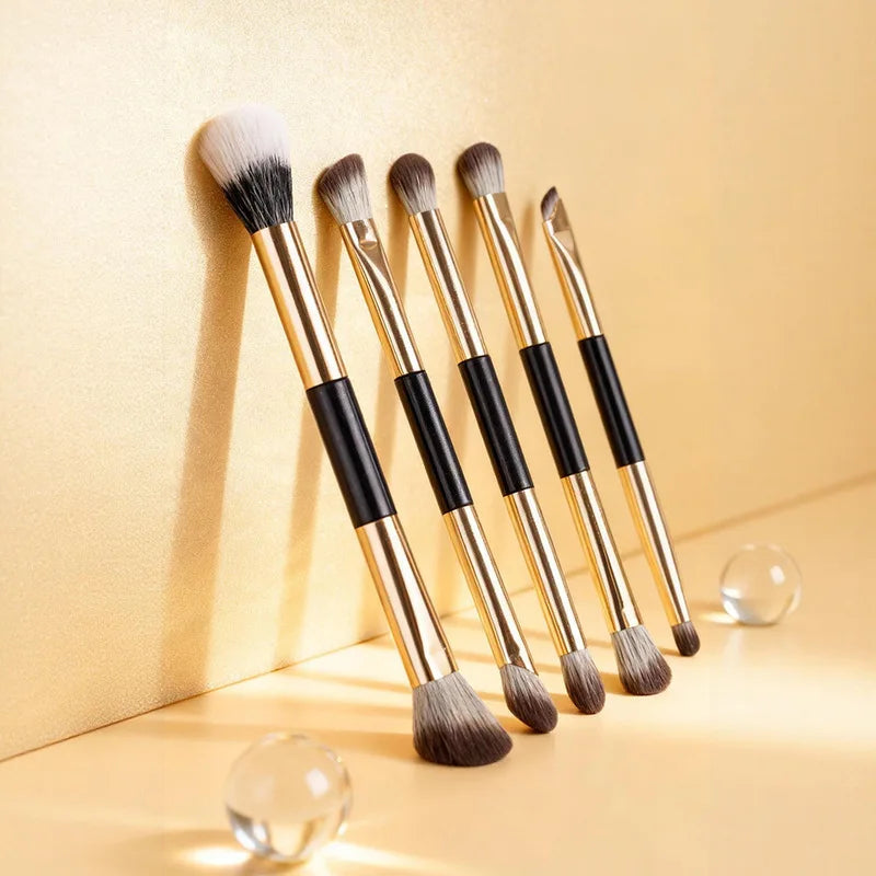 Zoreya 5-Pc Mini Makeup Brush Set | Portable Storage Box Makeup Brush Set QXL