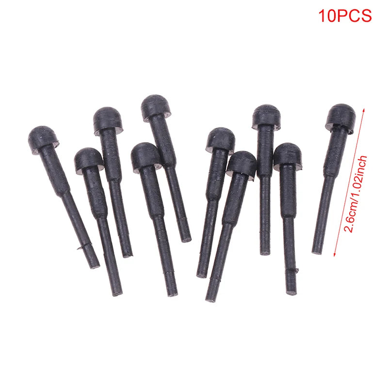 10-Pack Rubber Bumper Silencers for Hair Scissors & Shears Scissor Bumper Silencer QXL Black