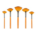 Fan Brush for Pottery & Ceramics | Nylon Glaze Painting Brush Pottery Painting Brush QXL YELLOW