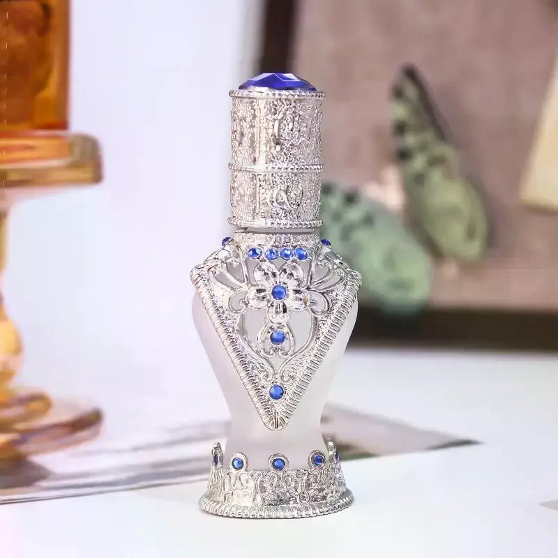 8mL Arabian Antiqued Metal Refillable Perfume Bottle | Gift Perfume Bottle QXL