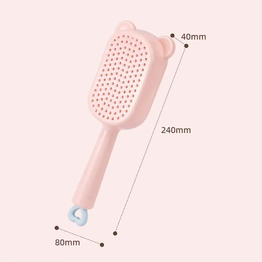 Self-Cleaning Retractable Hair Brush | Anti-Static Scalp Massager Scalp Massage Brush QXL