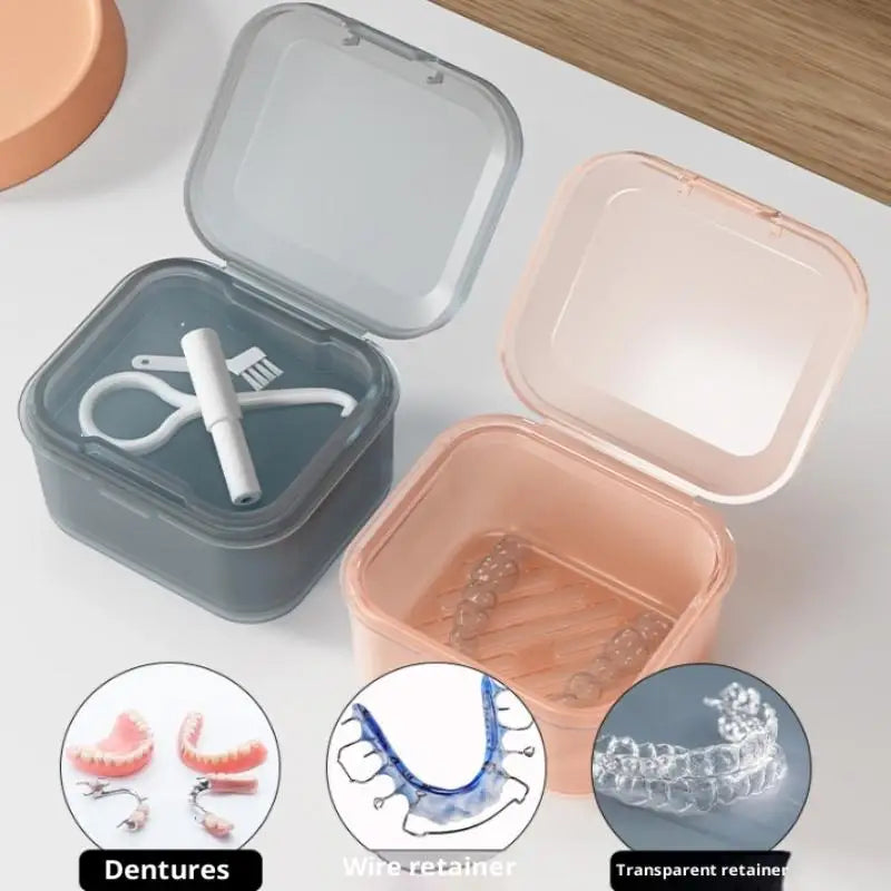 Orthodontic Retainer Storage Case with Bite Stick & Brush Retainer Storage Case QXL