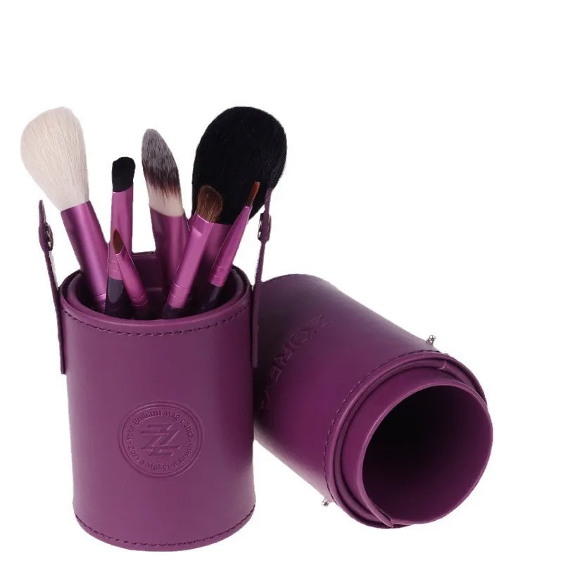 7-Piece Makeup Brush Set with PU Case | Eye, Face & Contour Makeup Brush Set QXL