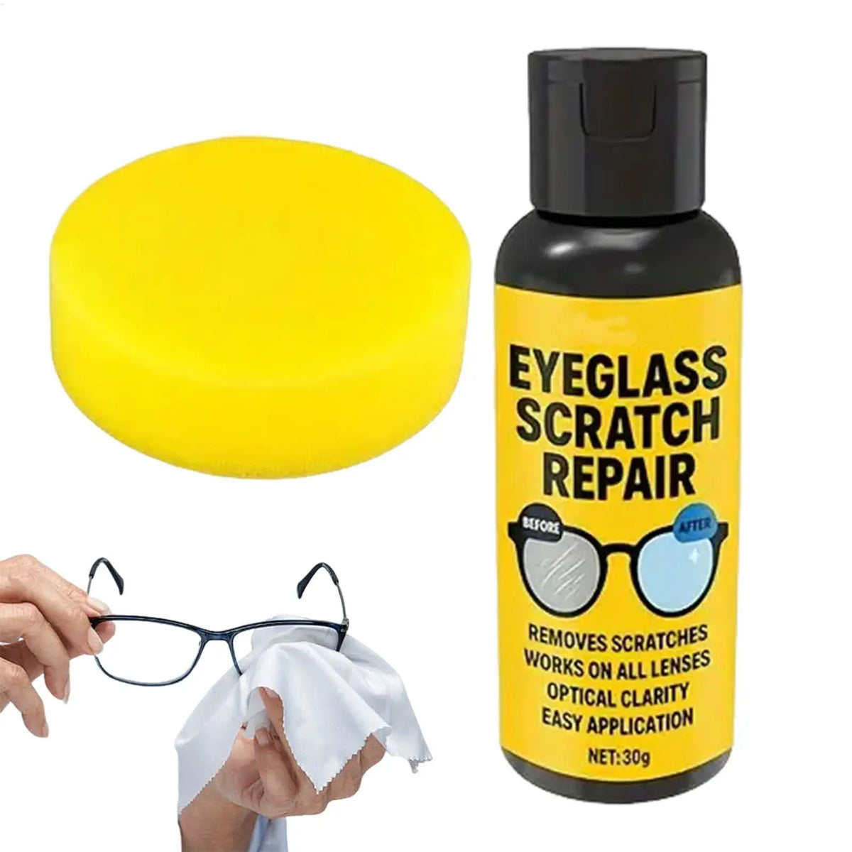 Eyeglass Lens Restoration Cream – Scratch & Yellowing Repair Lens Repair Cream QXL