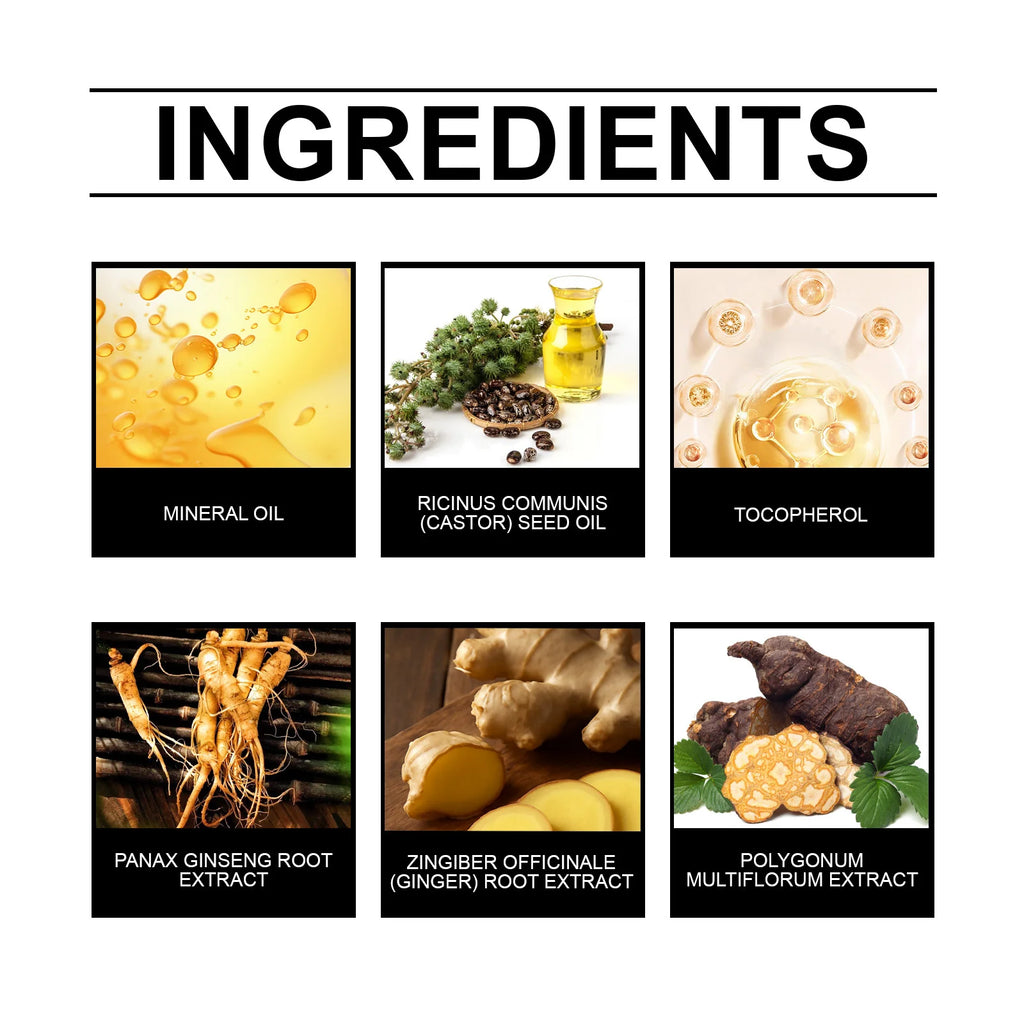 HOEGOA Ginger Hair Growth Serum Oil – Nourishing Scalp Essence Hair Growth Serum QXL