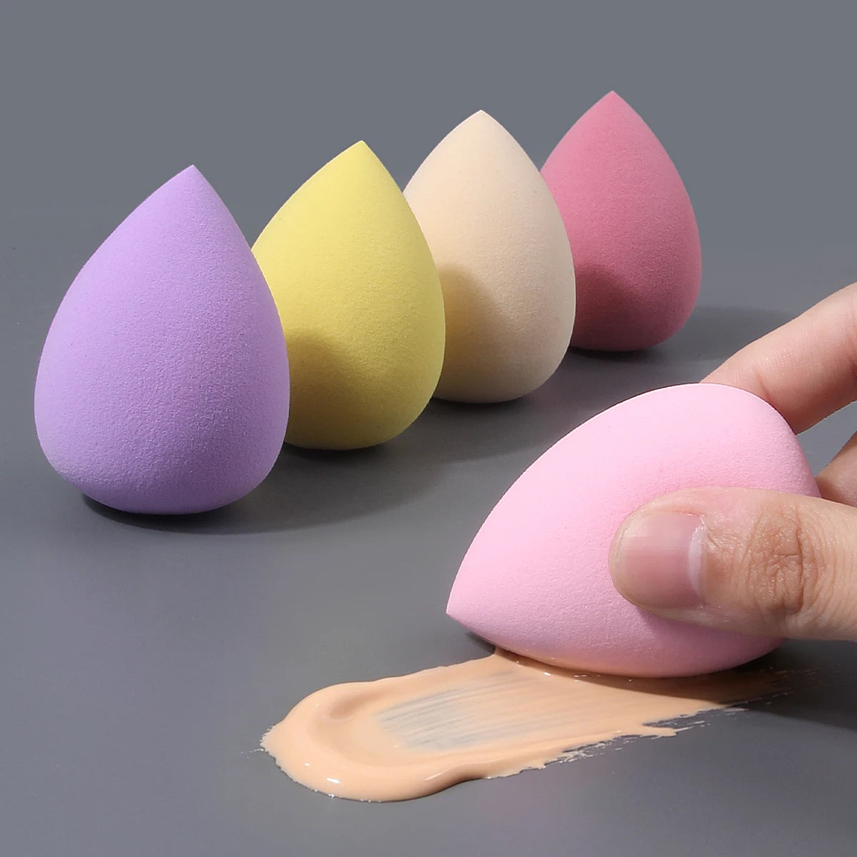 5-Pack Teardrop Makeup Sponges | Foundation Blending Set Makeup Sponge Set QXL