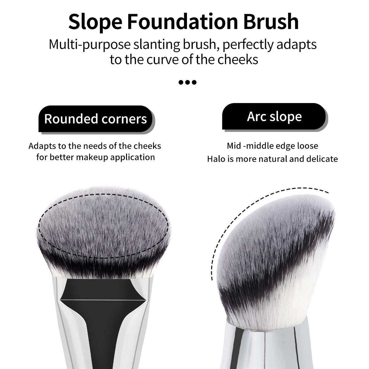 MAANGE 6-Pc Foundation Brush & Air Cushion Puff Set | Travel Makeup Brush Set QXL