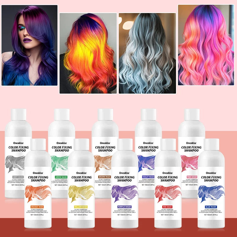 Semi-Permanent Hair Color Shampoo | Vibrant Shine & Moisture Hair Color Shampoo QXL