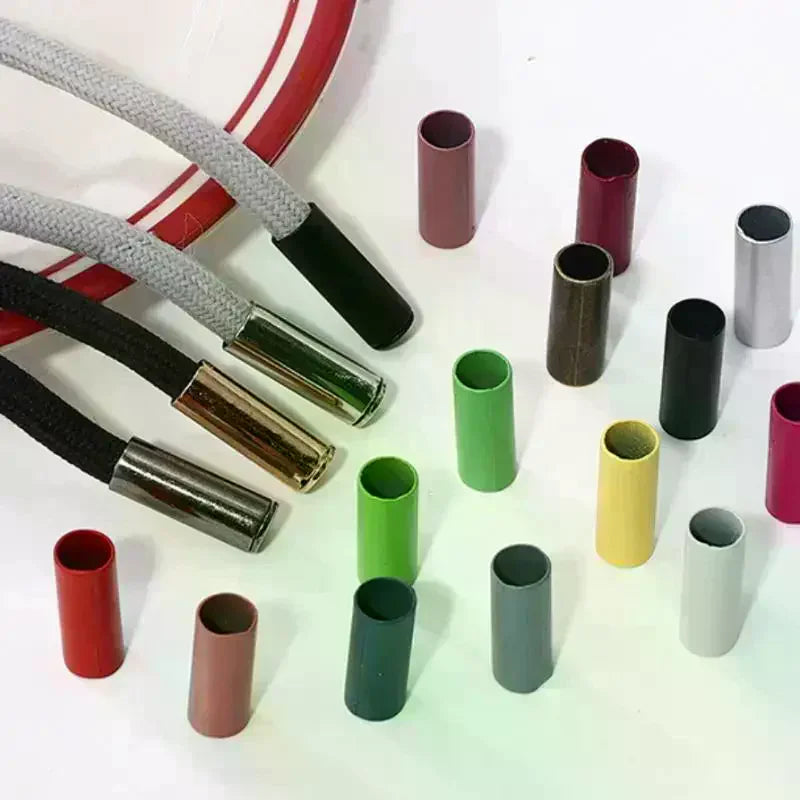 20-Pack Metal Cord End Stoppers | DIY Bag Rope Lock Caps Cord End Stopper QXL