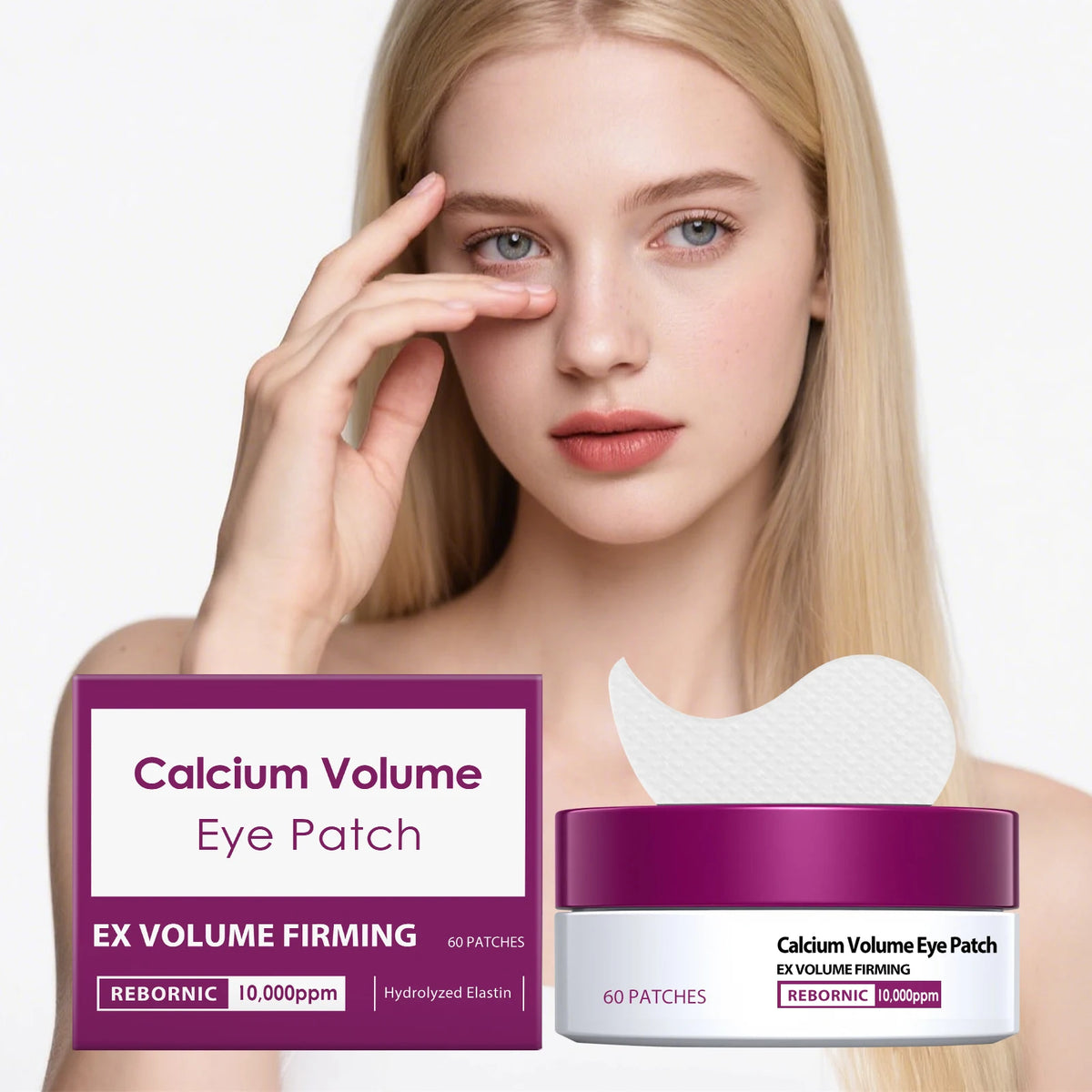 Calcium Eye Patches – Hydrating, Firming & Brightening 60 pcs Eye Treatment Patches QXL