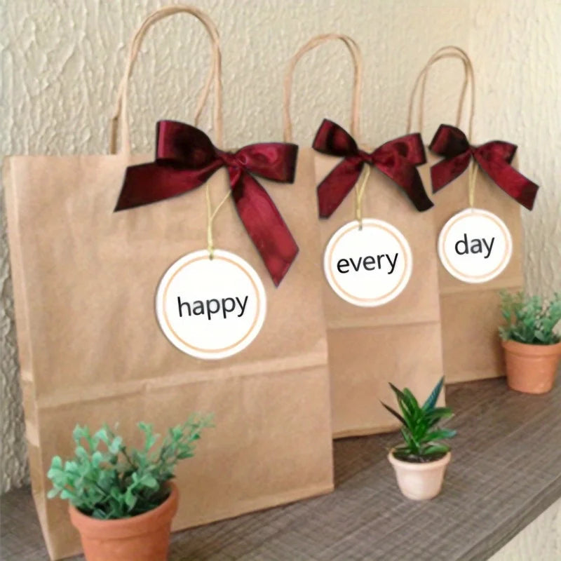 Kraft Brown Paper Gift Bags with Handles | Bulk Assorted Sizes Kraft Paper Gift Bags QXL