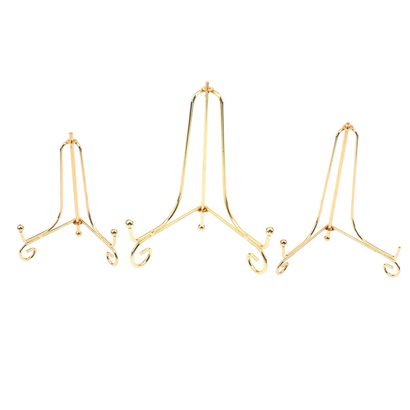 Gold Iron Display Stand Easel – Photo, Plate & Book Holder Display Stand Easel QXL