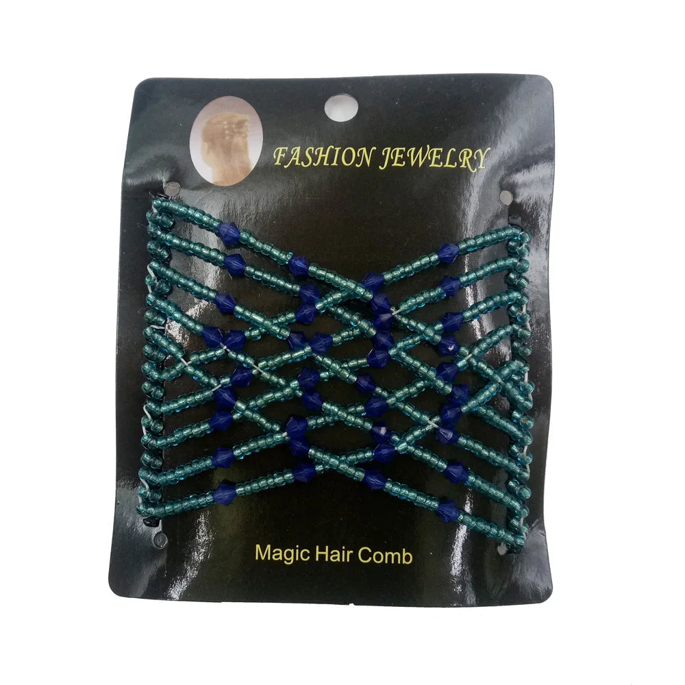 Magic Elastic Wire Ponytail Comb | Women's Hair Styling Tool Hair Styling Comb QXL Blue
