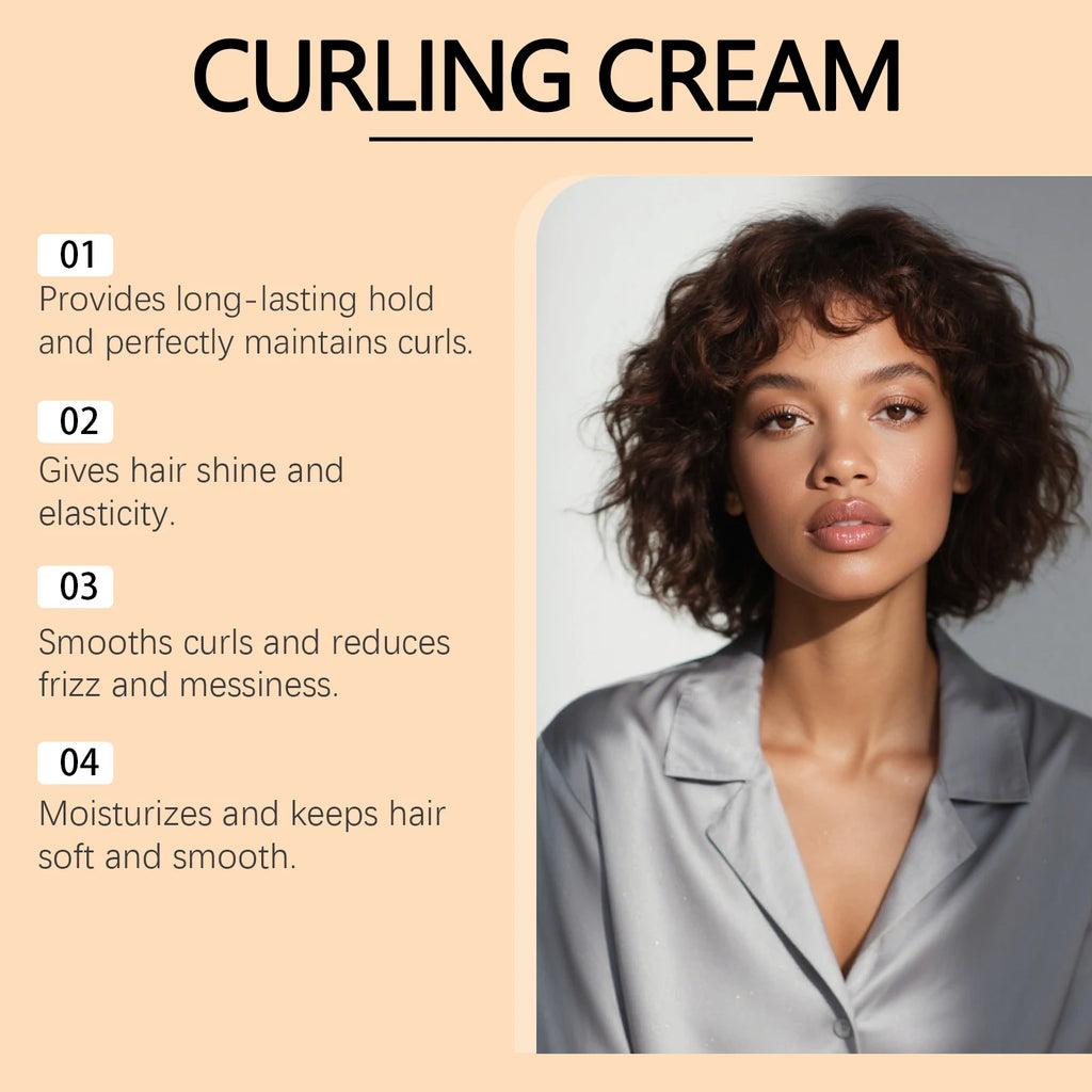 HOEGOA Curl Defining Cream – Frizz Control & Moisture Hold Curl Defining Cream QXL