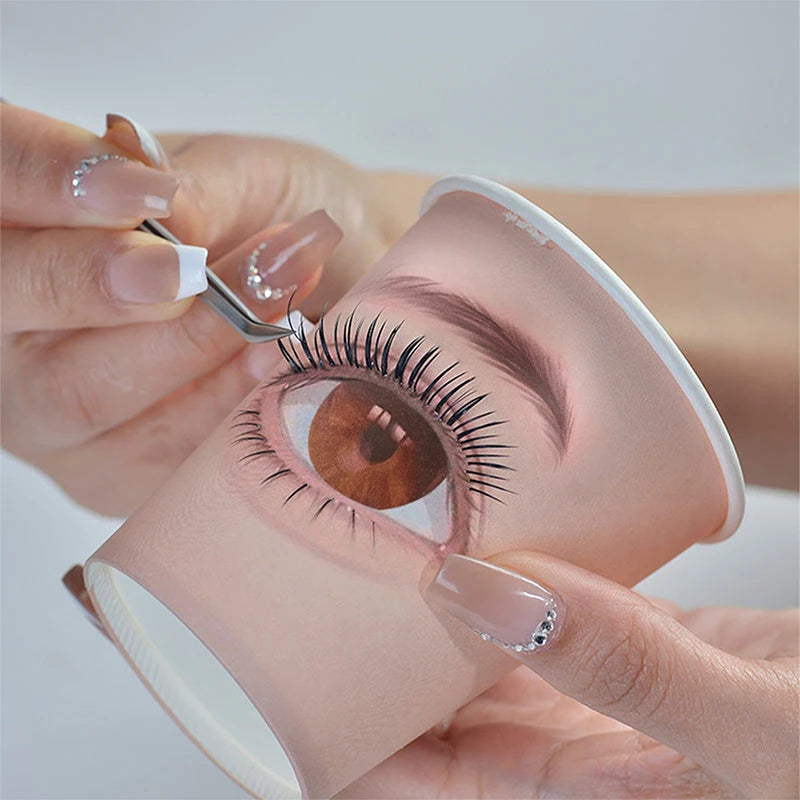 Eyelash Extension Practice Paper Cups | 10/20/50-Pack Lash Training Cups QXL