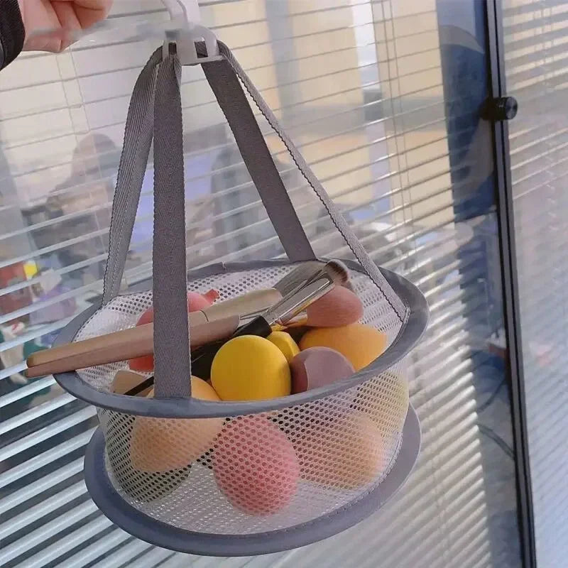Mesh Makeup Brush Drying Bag | Foldable Hanging Basket Brush Drying Bag QXL