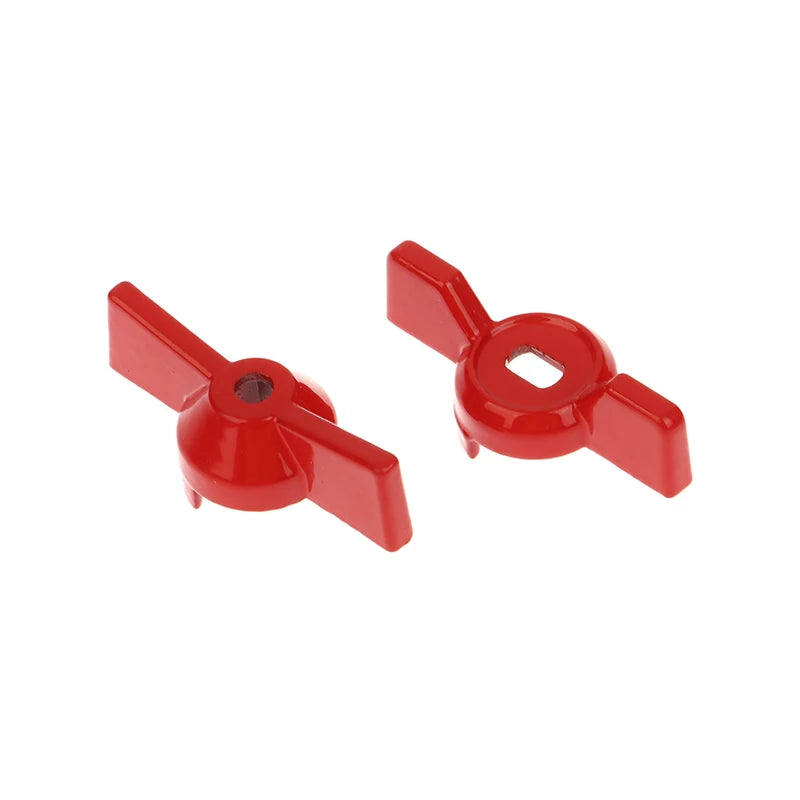 2-Pack Aluminum Red Butterfly Ball Valve Handle Wrench Valve Handle Replacement QXL