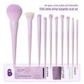 10-Piece Violet Makeup Brush Set with Bag | Soft Wool Fiber Makeup Brush Set QXL Brushes and bag
