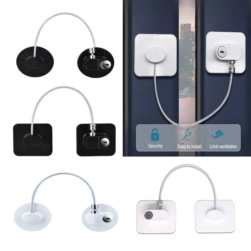 Child Safety Cabinet & Fridge Lock | Steel Cable Lock Child Safety Lock QXL