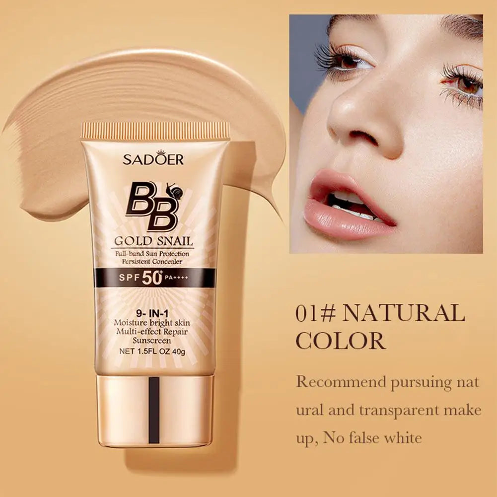 BB Cream SPF50+ Full Coverage Hydrating Tinted Moisturizer BB Cream Foundation QXL