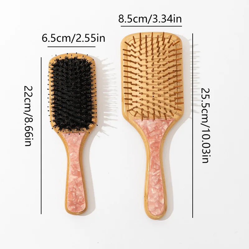 Bamboo Air Cushion Massage Comb – Smooth Detangling Hair Air Cushion Hair Comb QXL