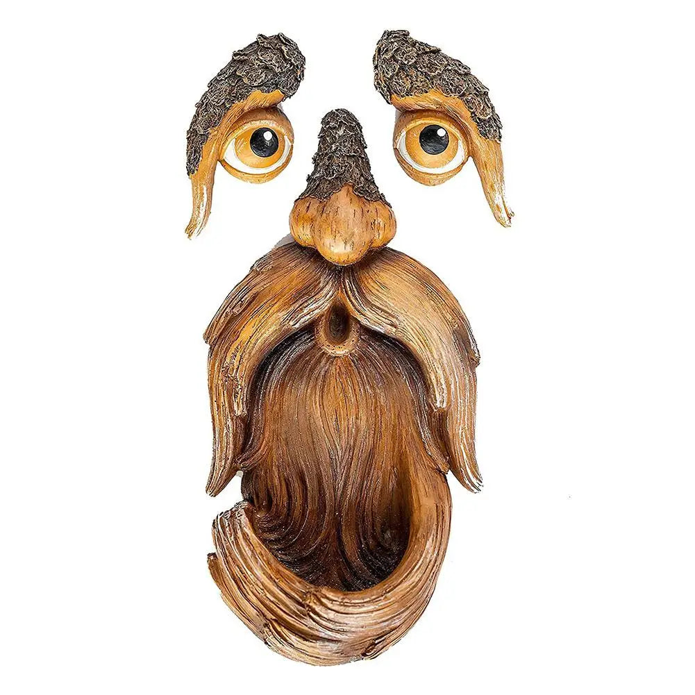 Old Man Tree Face Bird Feeder | Funny Garden Sculpture Decor Garden Sculpture QXL 1pc