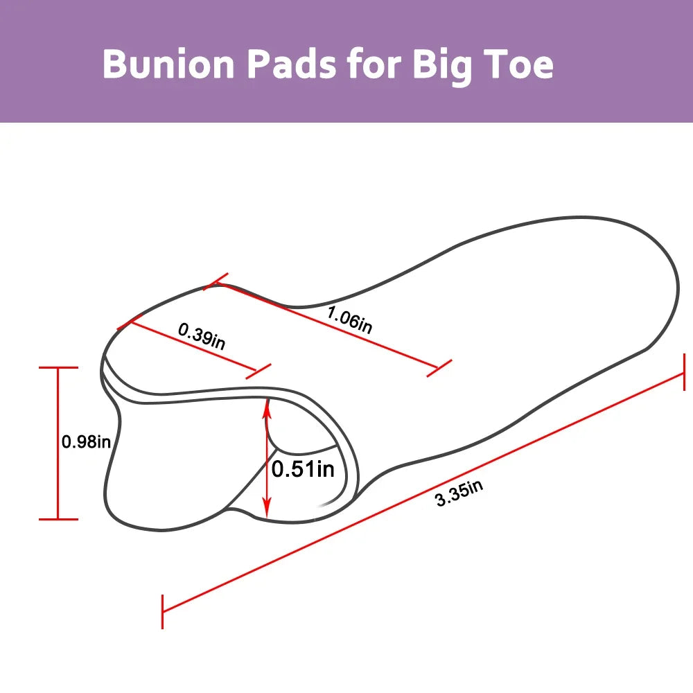 Gel Toe Separator & Bunion Corrector Spacer | 2/4/8-Pack Gel Toe Separator QXL