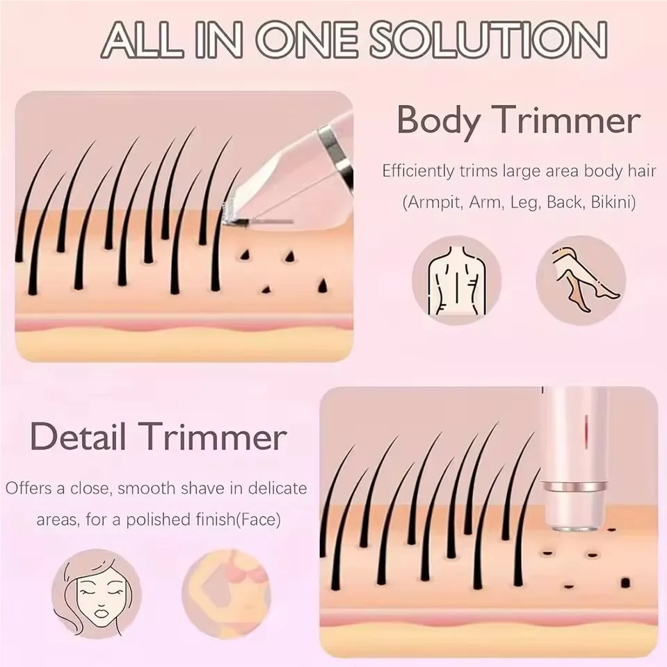 2-in-1 Electric Epilator & Bikini Trimmer | Waterproof Electric Epilator QXL