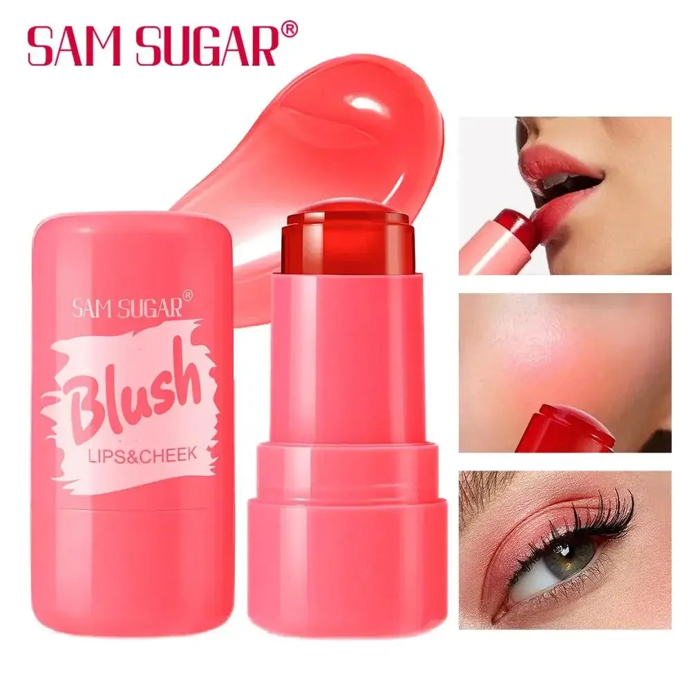 SAM SUGAR Jelly Blush Stick – 3-in-1 Lip & Cheek Tint 4 Colors Jelly Lip & Cheek Tint QXL