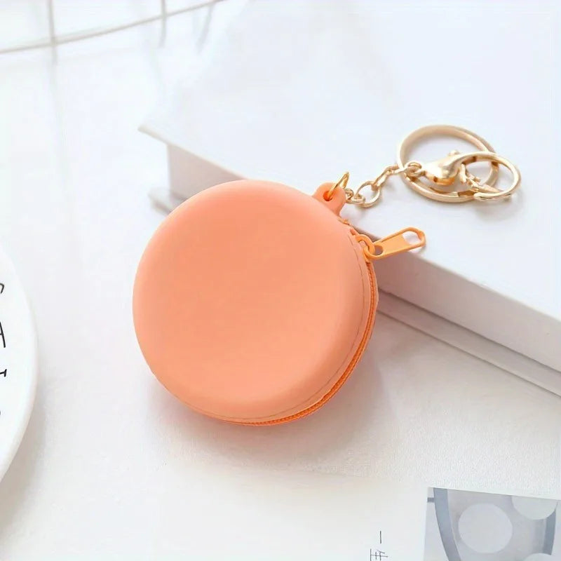 Round Silicone Coin Purse | Zip Jewelry & Key Pouch Silicone Coin Purse QXL