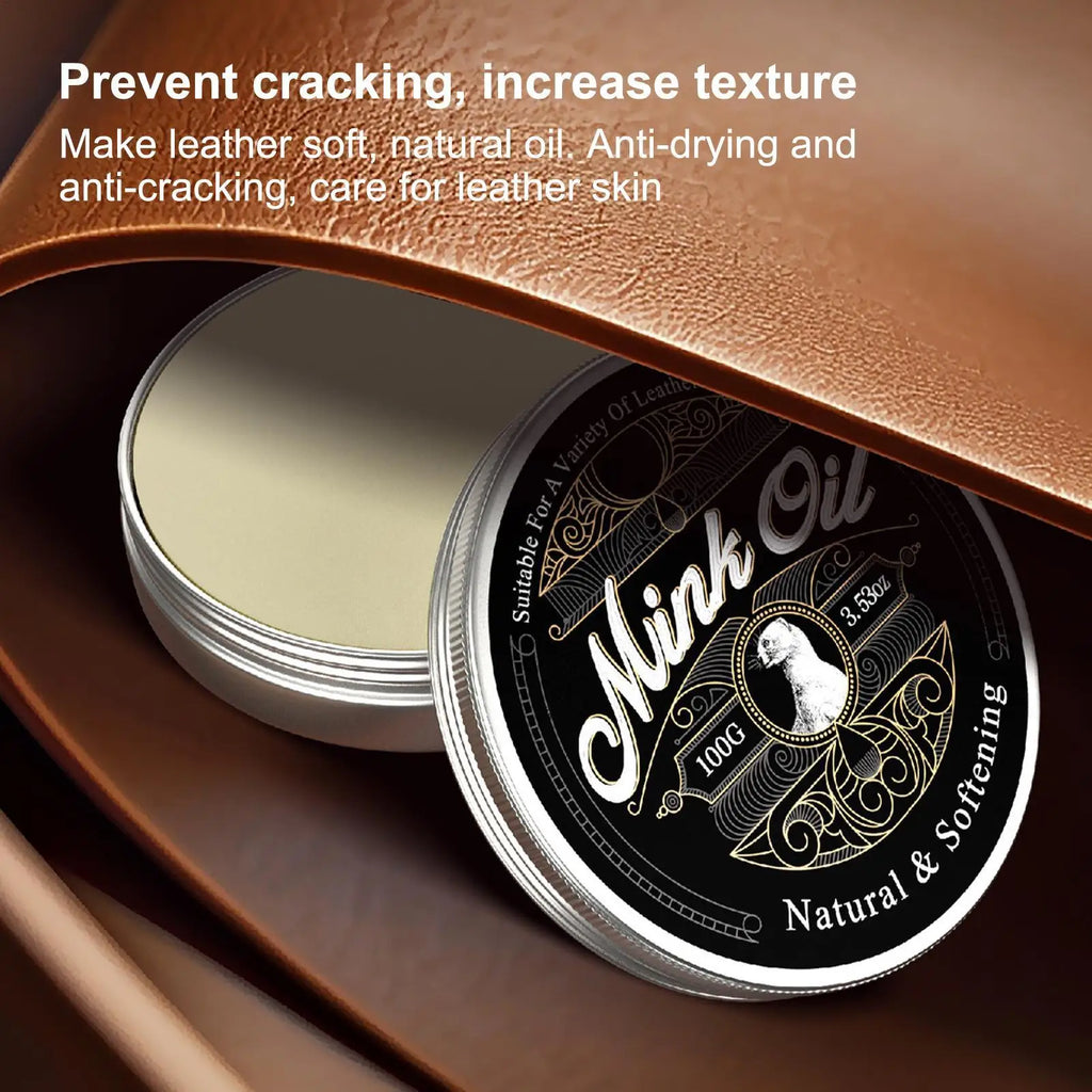 100g Mink Oil Leather Conditioner for Boots, Shoes & Clothing Leather Conditioner QXL