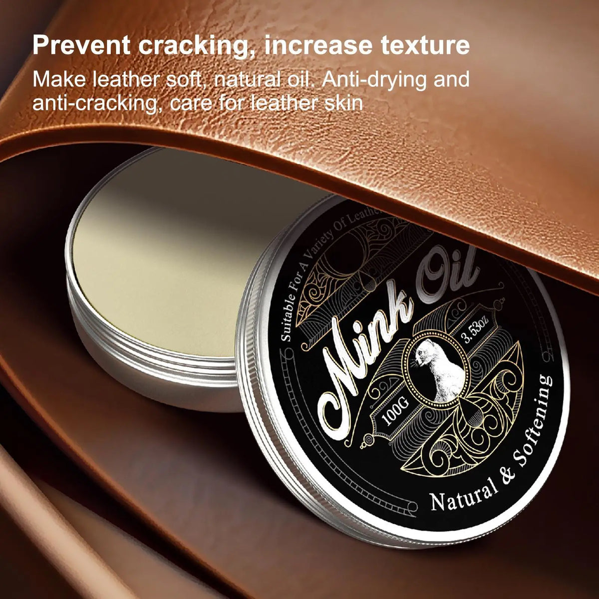 100g Mink Oil Leather Conditioner for Boots, Shoes & Clothing Leather Conditioner QXL