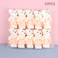10-Pack Mini Teddy Bear Bouquet Dolls | Party & Gift Decor Plush Bear Bouquet Dolls QXL Champagne