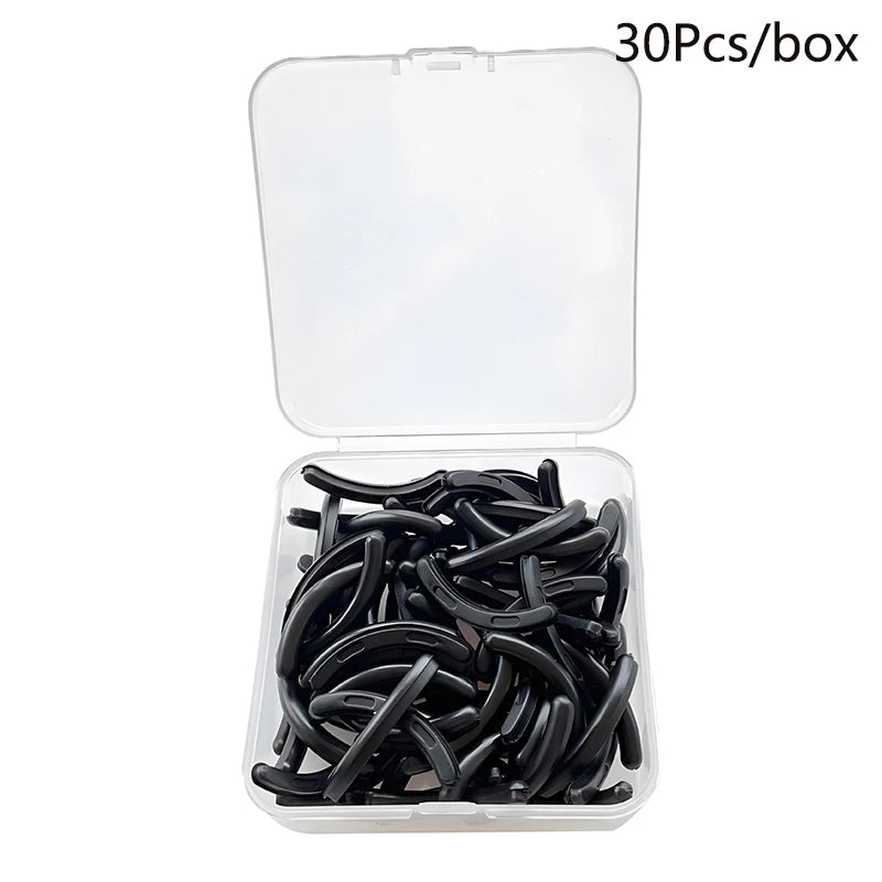 30-Pack Eyelash Curler Replacement Rubber Pads | Black White Blue Curler Replacement Pads QXL Black