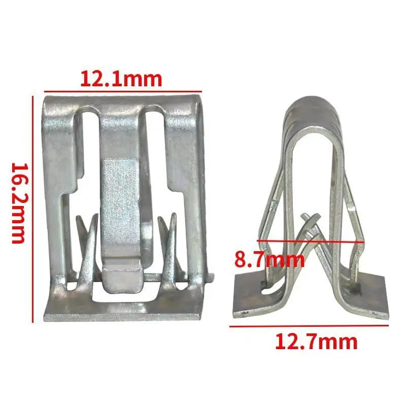 10-Pack Metal Fastener Clips | Door Sill & Dashboard Panel Car Panel Clips QXL