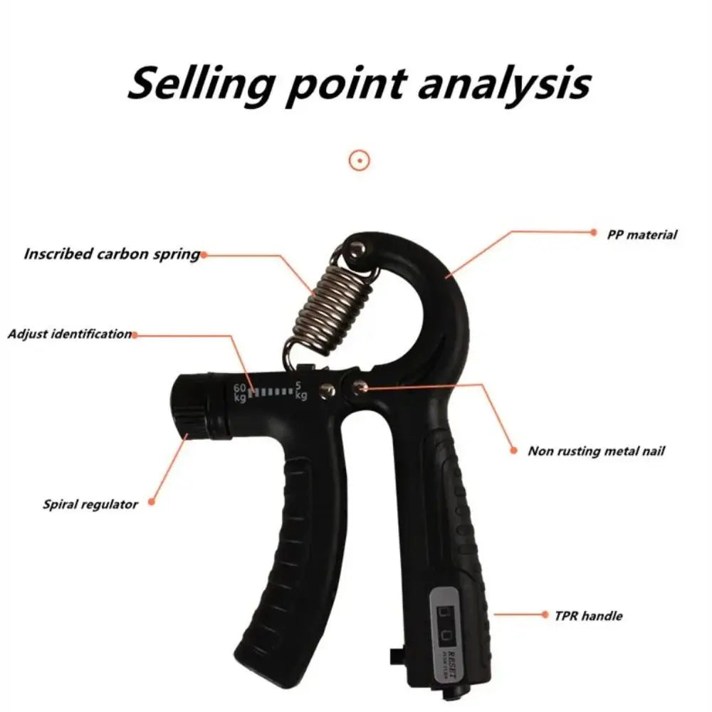 Adjustable Hand Grip Strengthener 5–60kg | Finger & Wrist Trainer Hand Grip Strengthener QXL