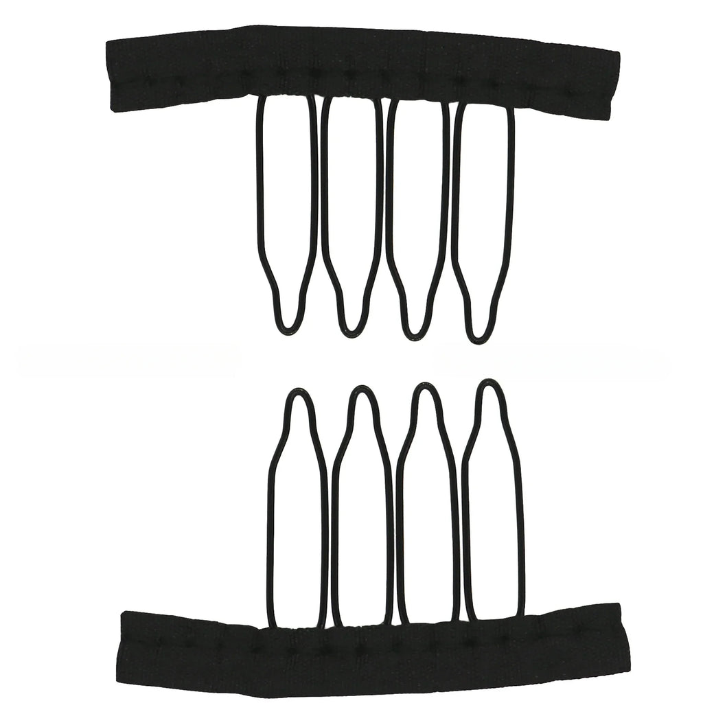 10-Pack Stainless Steel Wig Snap Clips | Hair Extension Combs Wig Extension Clips QXL 10pcs 2.3cm 4 teeth