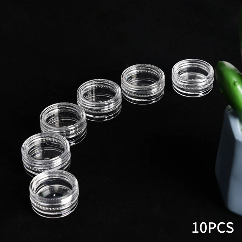 10-Pack Mini Clear Cosmetic Sample Jars | BPA-Free Pots Cosmetic Sample Jars QXL