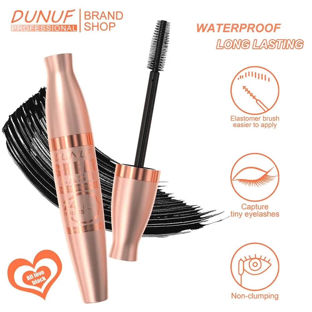 DUNUF 24H Waterproof Mascara | Volumizing & Lengthening Waterproof Mascara QXL