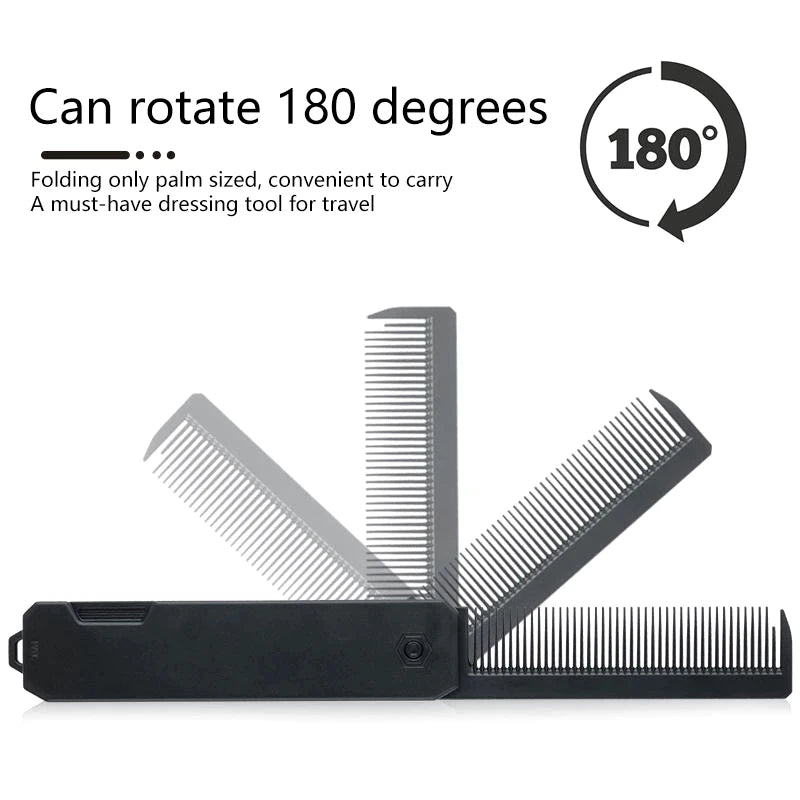 Folding Pocket Comb – Wide & Fine Tooth Hair & Beard Styling Folding Pocket Comb QXL