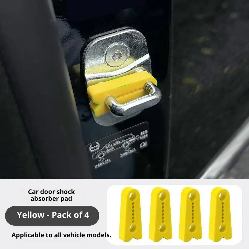 4-Pack Car Door Lock Damper Buffer | Noise Dampening Protector Door Lock Damper QXL Yellow