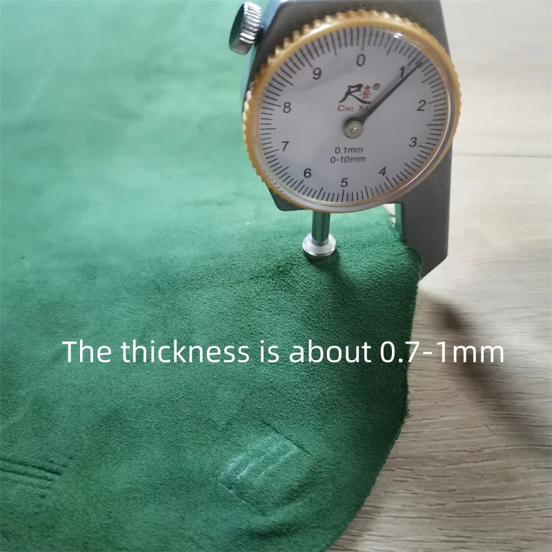 Green Scrub Sheepskin Leather 0.7–1mm | DIY Shoes & Bags Leather Craft Fabric QXL