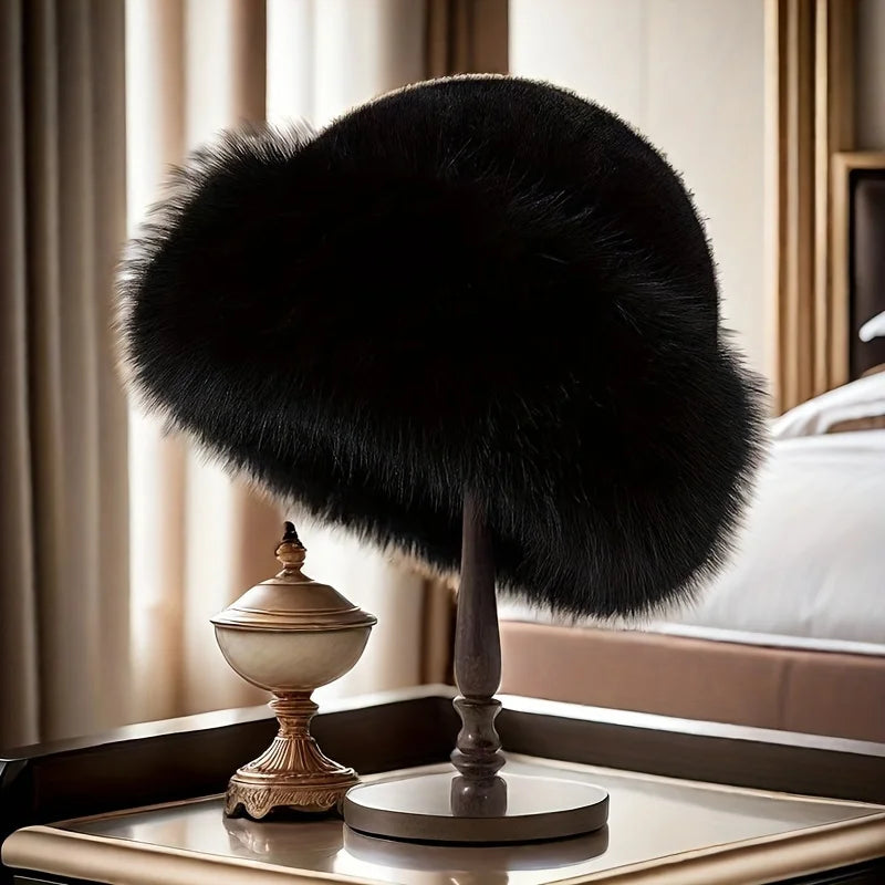 Faux Fur Winter Beanie Hat – Fluffy, Warm & Stretchy Winter Beanie Hat QXL