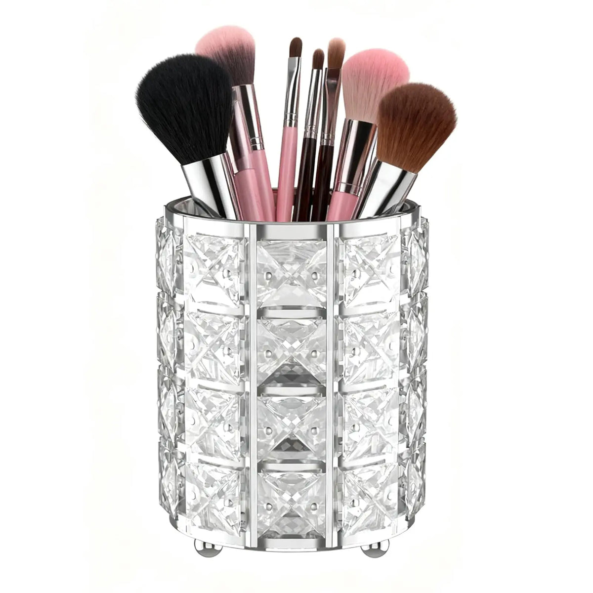 Crystal Bling Makeup Brush Holder | Elegant Vanity Organizer Makeup Brush Holder QXL