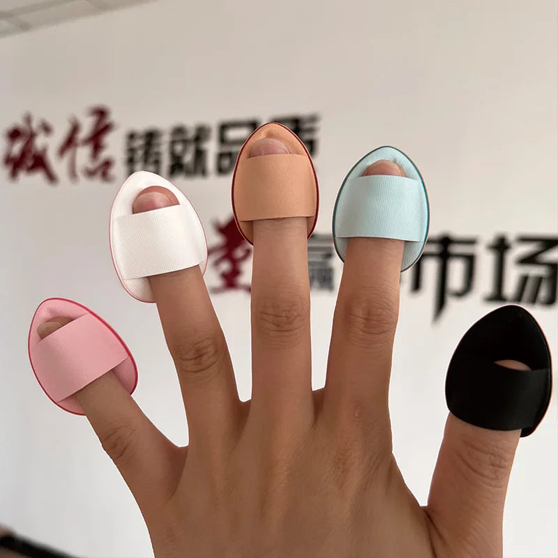 100-Pack Mini Finger Puff Sponges | Foundation & BB Cream Applicator Makeup Sponge Puffs QXL