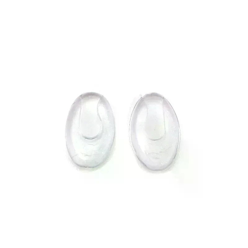25-Pair Plug-In Eyeglass Nose Pads | Anti-Slip Transparent PVC Eyewear Nose Pads QXL